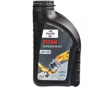 Моторна олива синтетична Fuchs Titan  Supersyn D1 0W-20 1л (dexos1 tm) безкоштовна доставка по Україні