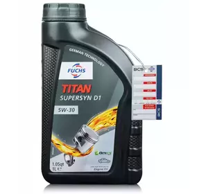 Моторна олива синтетична Fuchs Titan Supersyn D1 5W-30 1л (dexos1 tm) безкоштовна доставка по Україні