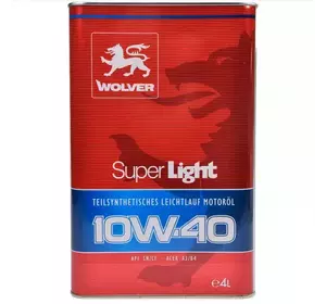 Моторна олива напівсинтетична універсальна Wolver Super Light 10W-40 5л SN/CF безкоштовна доставка по Україні