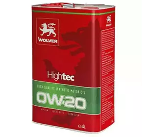 Моторна олива синтетична Wolver Hightec 0W-20 4л безкоштовна доставка по Україні